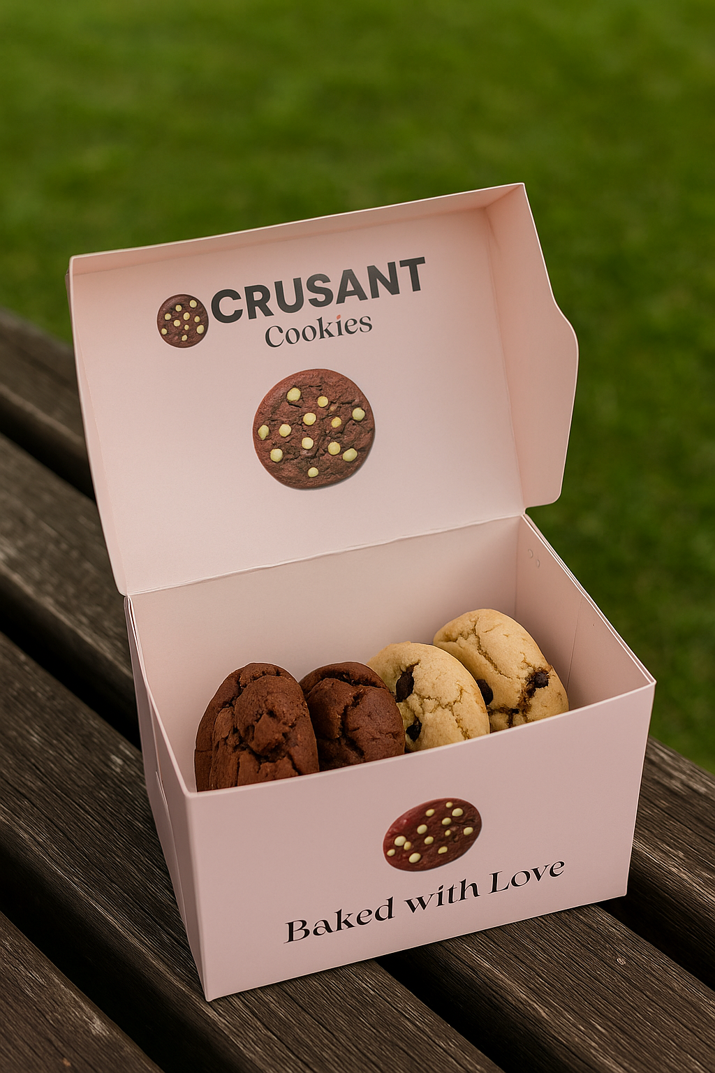 Chocolate chip cookies, Doubel Chocolate cookies (4pec)