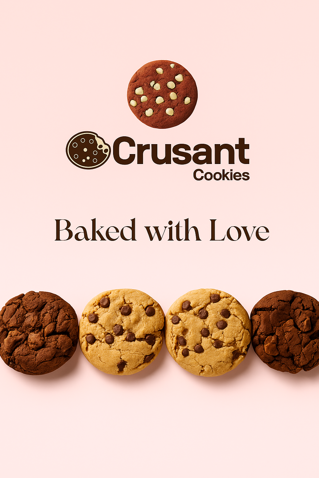 Chocolate chip cookies, Doubel Chocolate cookies (4pec)
